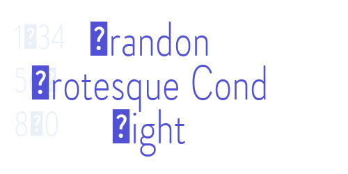 Brandon Grotesque Cond Light