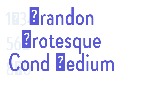 Brandon Grotesque Cond Medium Font Download