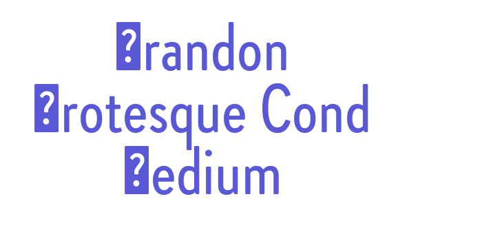 Brandon Grotesque Cond Medium Font