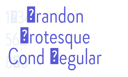 Brandon Grotesque Cond Regular Font Download