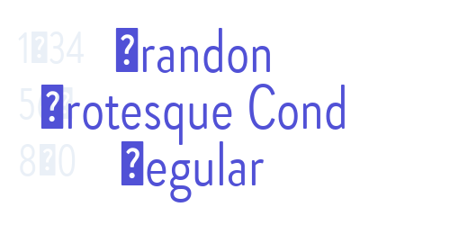 Brandon Grotesque Cond Regular