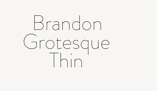 Brandon Grotesque Thin Font