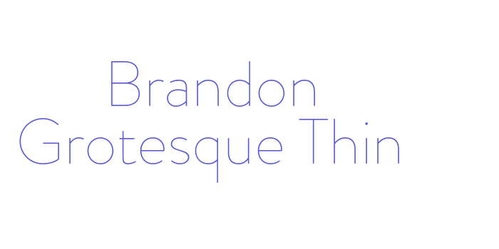 Brandon Grotesque Thin Font Download