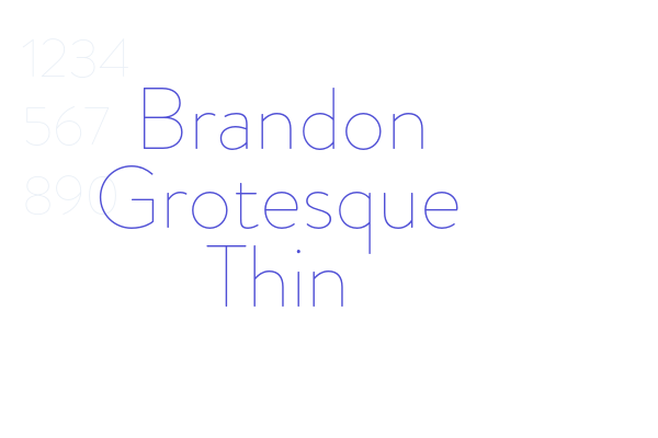 Brandon Grotesque Thin