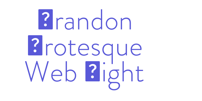 Brandon Grotesque Web Light Font