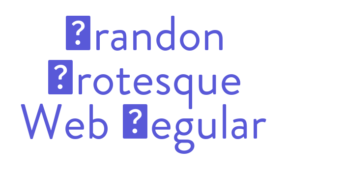 Brandon Grotesque Web Regular Font