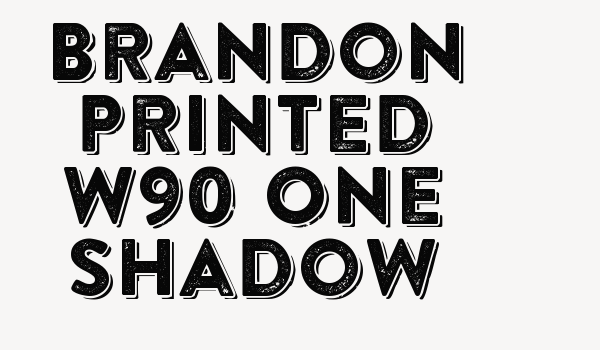 Brandon Printed W90 One Shadow Font