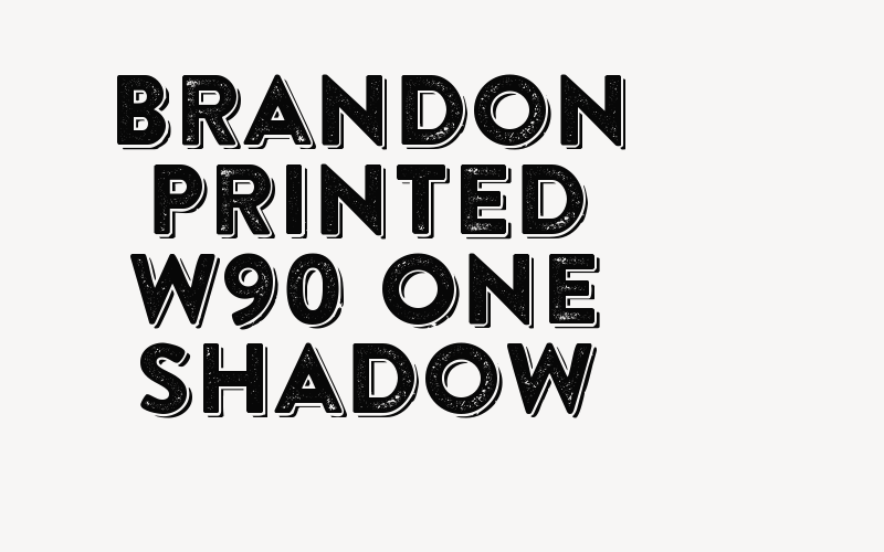 Brandon Printed W90 One Shadow Font