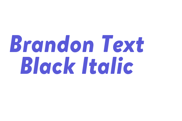 Brandon Text Black Italic Font