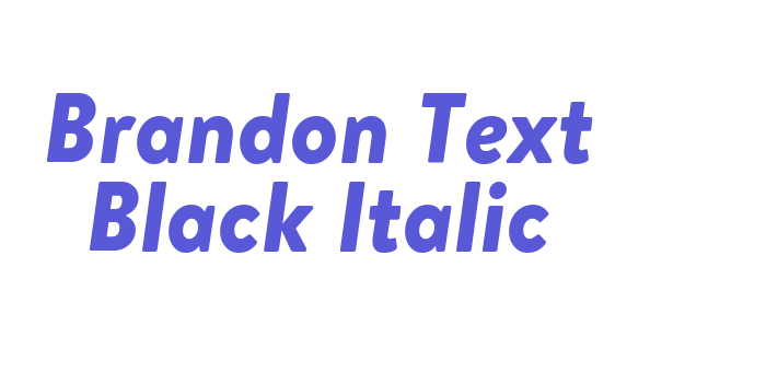 Download Brandon Text Black Italic Font