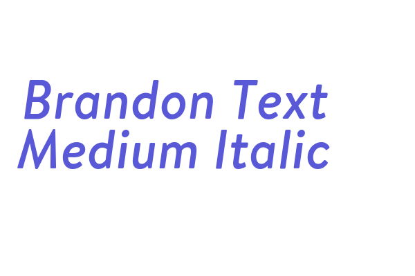 Brandon Text Medium Italic Font