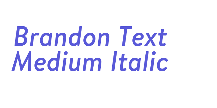 Download Brandon Text Medium Italic Font