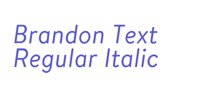 Download Brandon Text Regular Italic Font