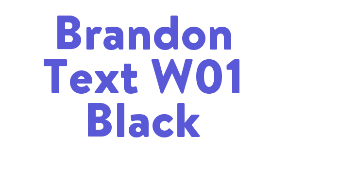 Brandon Text W01 Black Font