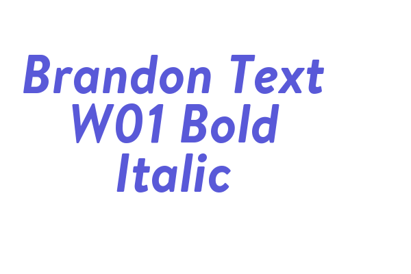 Brandon Text W01 Bold Italic Font