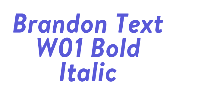 Download Brandon Text W01 Bold Italic Font