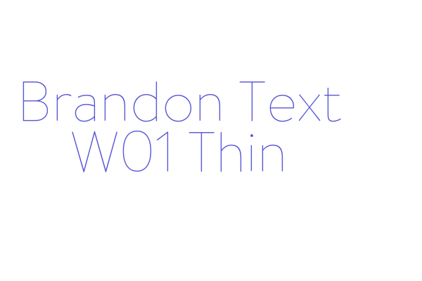 Brandon Text W01 Thin Font