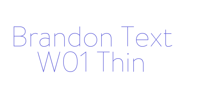 Download Brandon Text W01 Thin Font