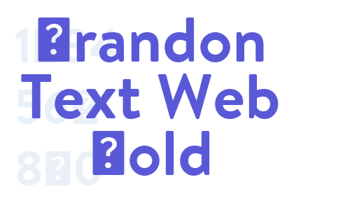 Brandon Text Web Bold Font Download