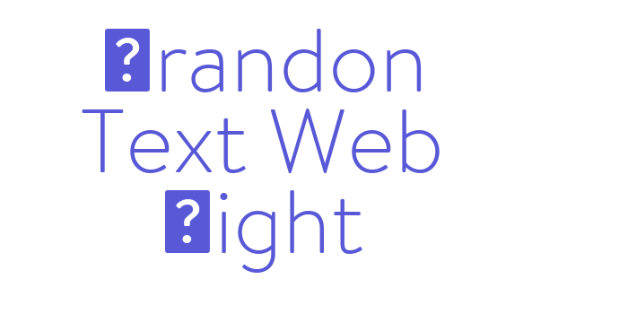 Brandon Text Web Light Font