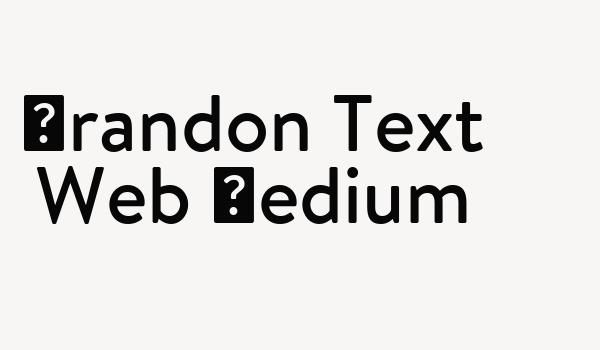 Brandon Text Web Medium Font