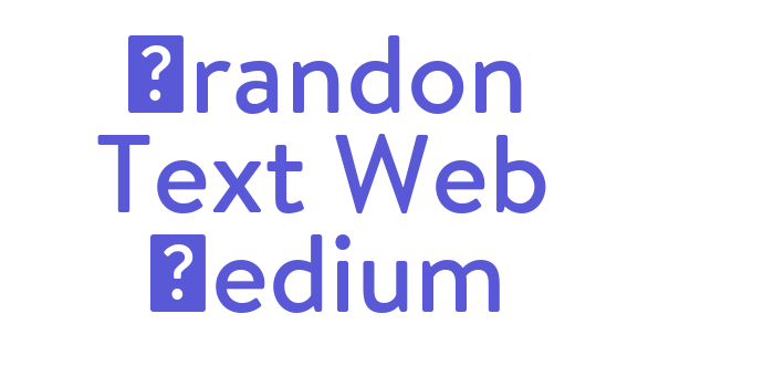 Brandon Text Web Medium Font