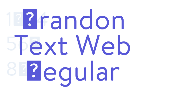 Brandon Text Web Regular Font