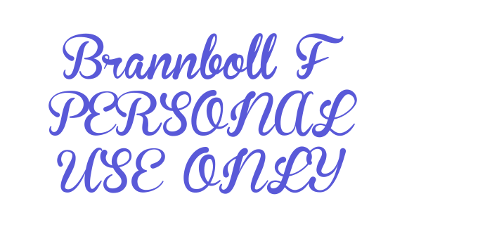 Brannboll F PERSONAL USE ONLY Font Download