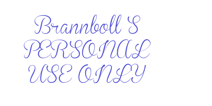 Brannboll S PERSONAL USE ONLY Font Download