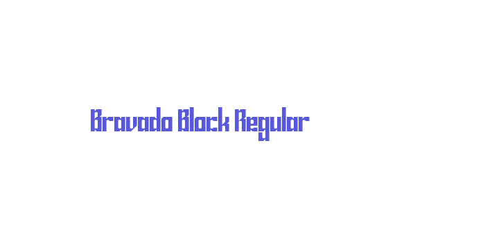 Bravado Block Regular Font Download