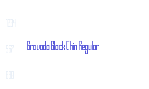 Bravado Block Thin Regular Font Download