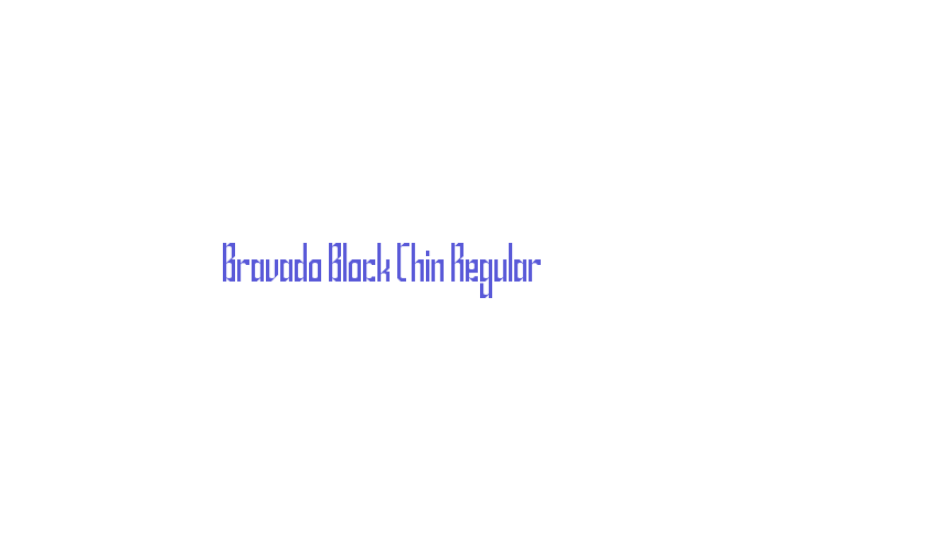 Bravado Block Thin Regular Font Download