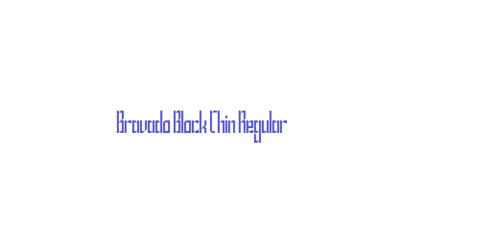 Bravado Block Thin Regular Font Download