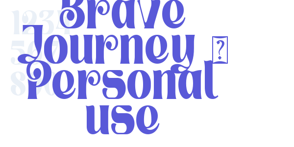 Brave Journey – Personal use font free