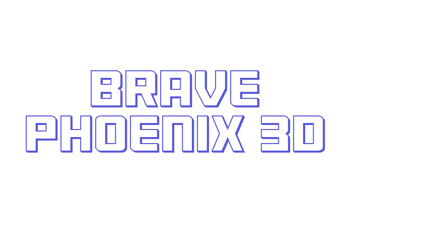 Brave Phoenix 3D Font Download