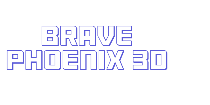 Brave Phoenix 3D Font Download