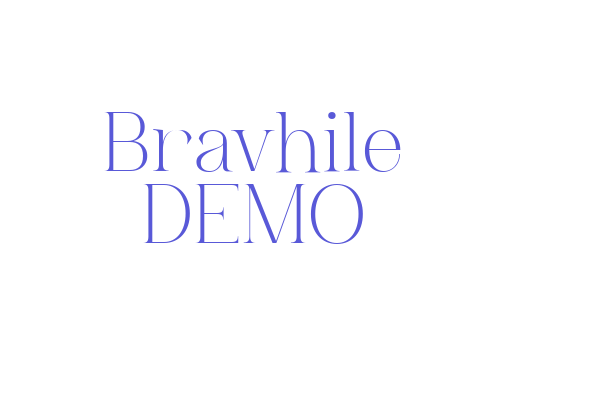 Bravhile DEMO Font