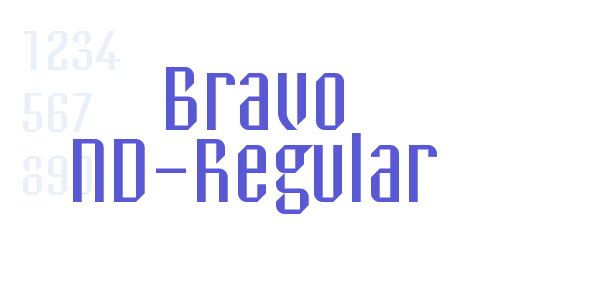 Bravo ND-Regular font free