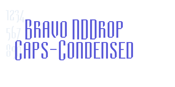 Bravo NDDrop Caps-Condensed font free