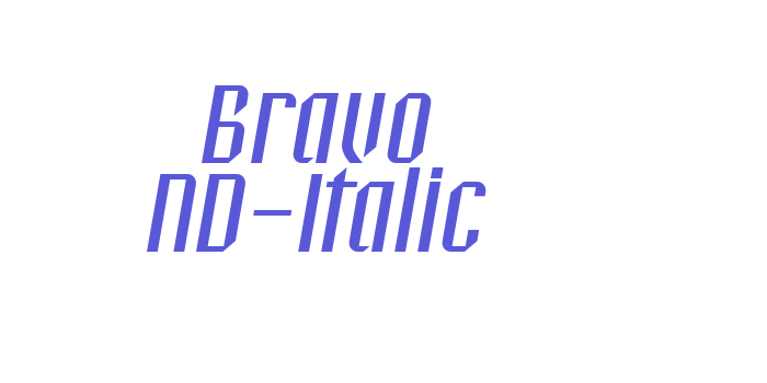 Bravo ND-Italic Font Download