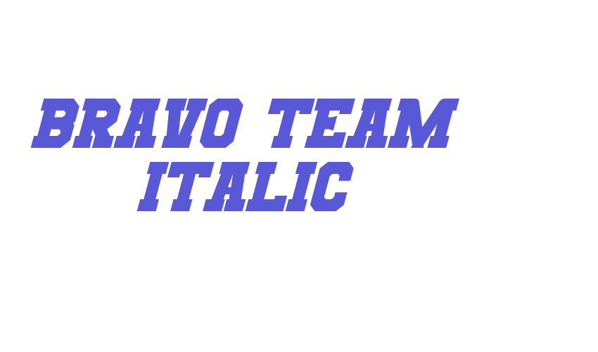 Bravo Team Italic Font Download