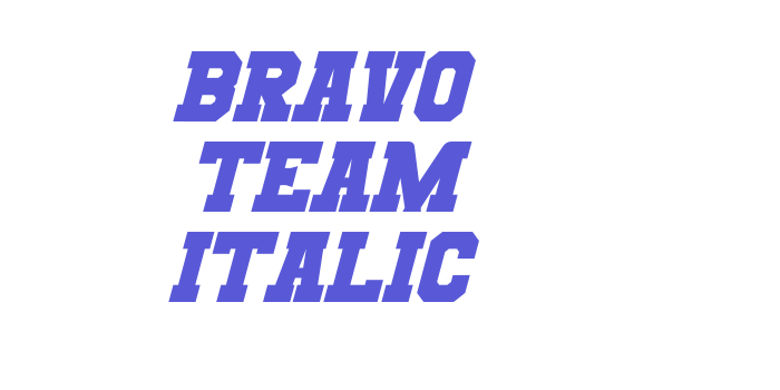 Bravo Team Italic Font Download