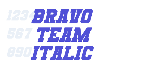 Bravo Team Italic-font-download