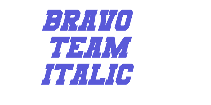 Bravo Team Italic Font