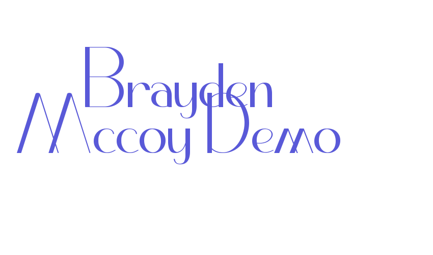 Brayden Mccoy Demo Font