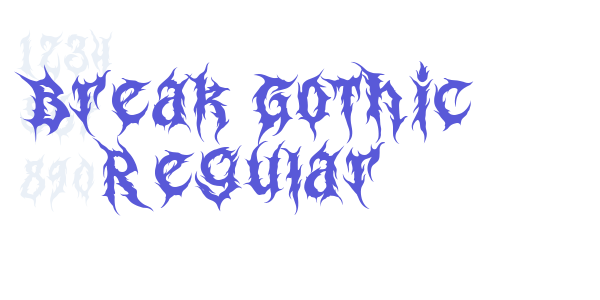 Break Gothic Regular font free