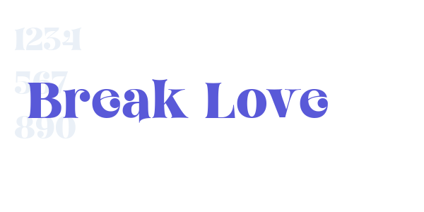 Break Love font free