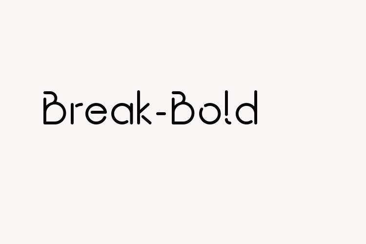 Break-Bold font download