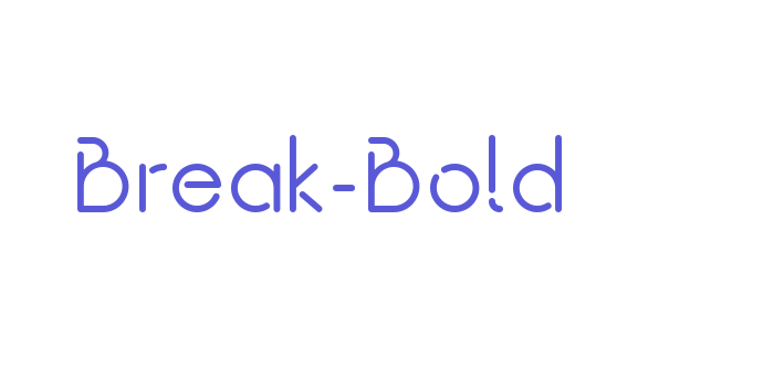 Break-Bold Font