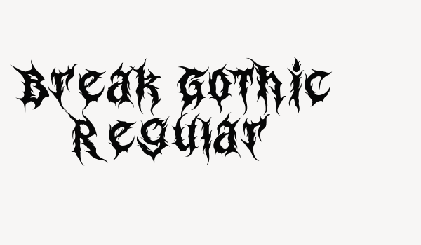 Break Gothic Regular Font